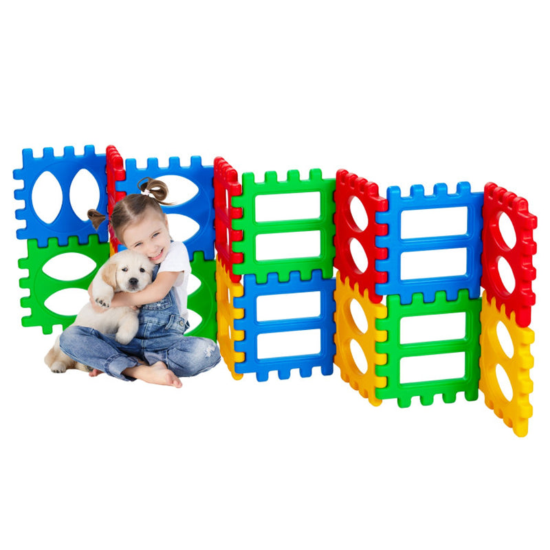 32 Pieces Big Waffle Block Set Kids Educational Stacking Building Toy